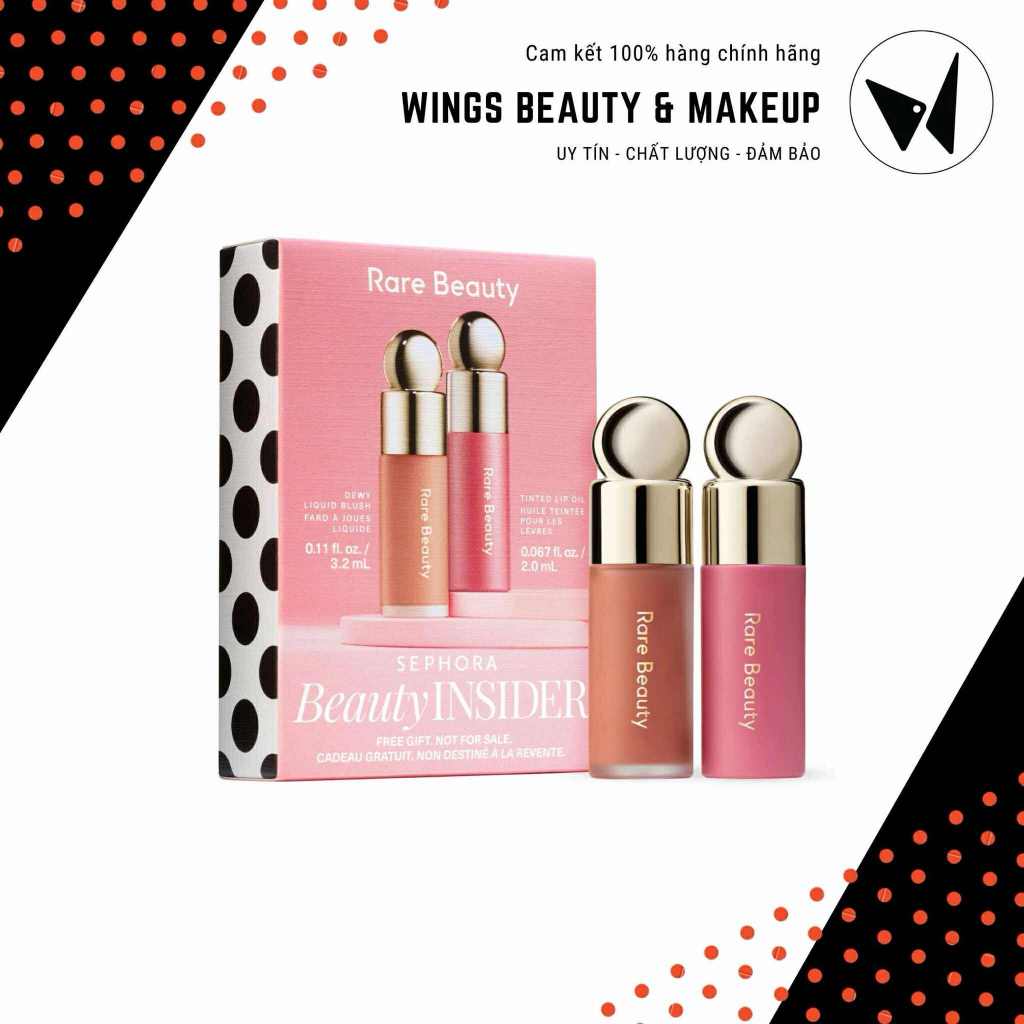 RARE BEAUTY - Set Má Và Son Mini Liquid Blush & Lip Oil (Hope + Virtue)