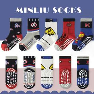  Tất Siêu Nhân Đỏ Chống Trơn – TE103 | Vớ Hình Siêu Nhân Cho Bé Trai Cotton Thoáng Khí Size S-M-L  1–12 Tuổi  