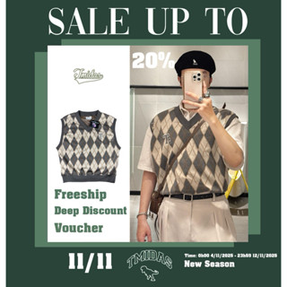  Áo Gile len Tmidas Oversize Nam Nữ Logo Thêu Cộc Tay Chất Len Dệt Kim Cao Cấp Mềm Mịn Hack Dáng Size Đủ Mới Nhất 2025 