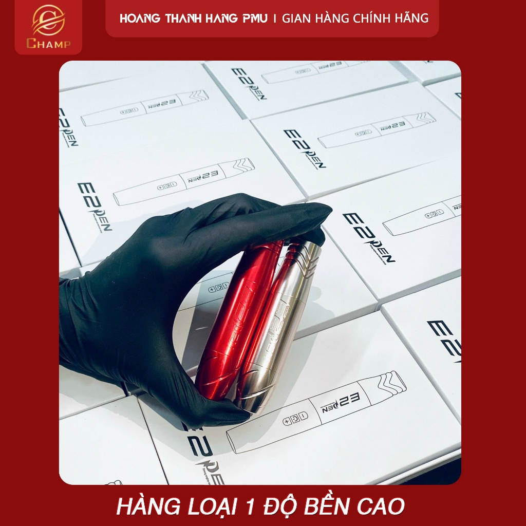 Máy Pen E2 Phun Xăm Môi, Kéo Sợi, Tạo Hạt Chính Hãng, Máy Pen E2 TATTOO Loại 1 Bảo Hành 6 Tháng