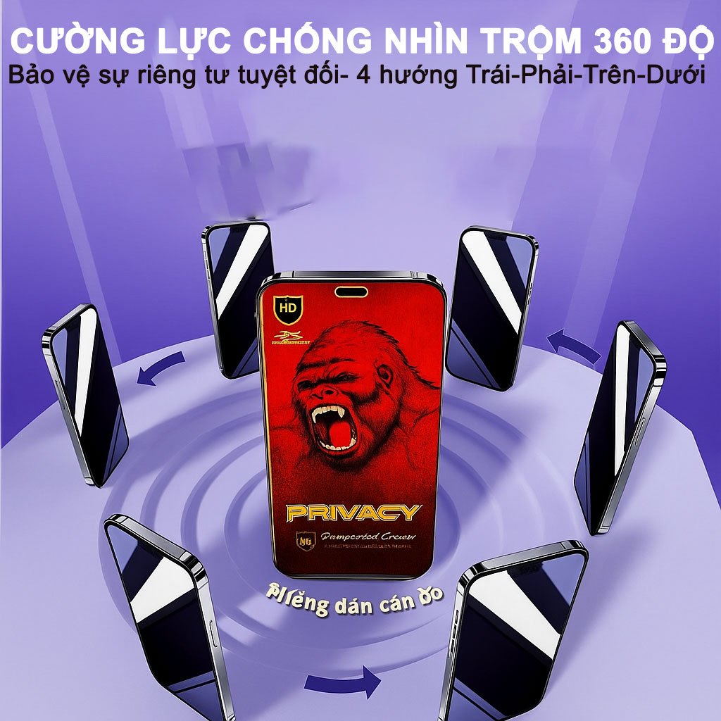 Kính cường lực Iphone chống nhìn trộm 360 độ ip xsmax xr 11Pro 12 13 14 15 16 17 pro max-PK Hoàng gia | BigBuy360 - bigbuy360.vn