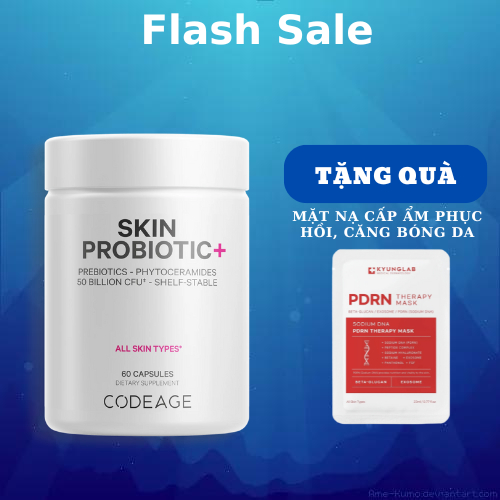 [HÀNG CÔNG TY] Viên Lợi Khuẩn Codeage Skin Probiotic Beauty Cải Thiện Tiêu Hoá, Tăng Sức Đề Kháng Mi