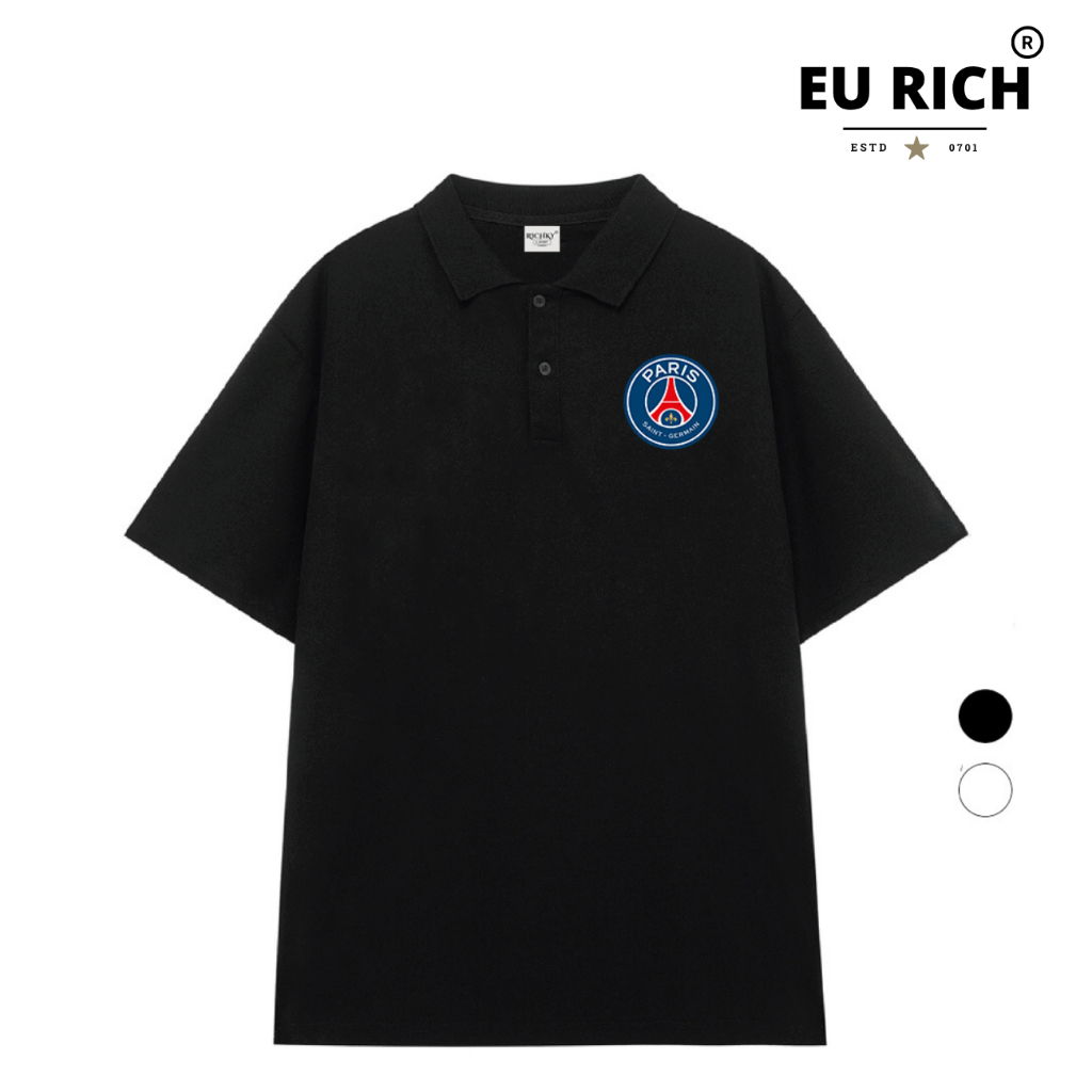 Áo Thun Có Cổ Polo Eu Rich Premium Tee Logo Left Câu Lạc Bộ Bóng Đá Paris Saint Germain Fc Ligue 1
