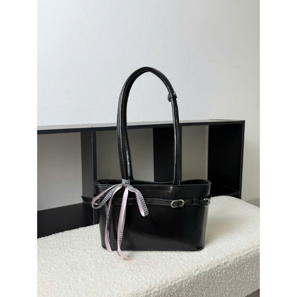 Túi xách nữ tote mini da PU cao cấp phối nơ ruy băng, túi đeo vai nhỏ gọn thanh lịch phong cách Hàn Quốc Đăng Túi DK340 | BigBuy360 - bigbuy360.vn