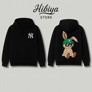  Áo Hoodie MLB Chất Liệu Nỉ Lông Cáo Thỏ Đeo Kính Unisex - Dễ Thương- Hình Thỏ kính 