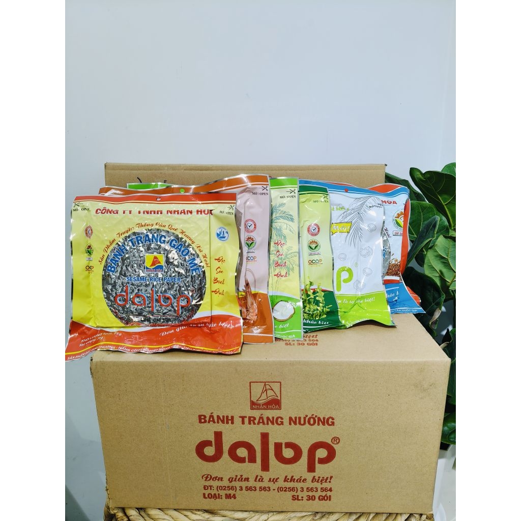 Combo 30 bịch bánh tráng nướng sẵn Dalop - Có thể mix vị