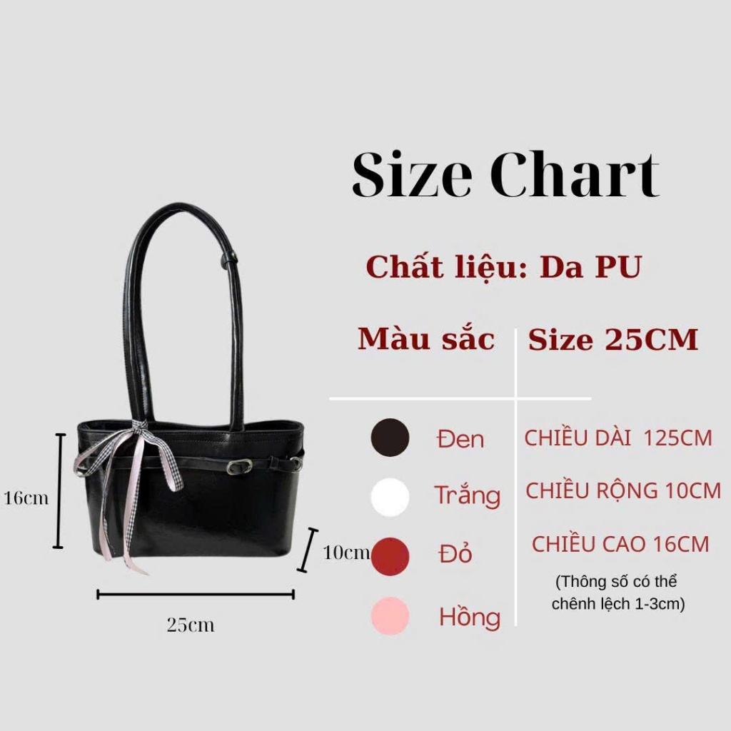 Túi xách nữ tote mini da PU cao cấp phối nơ ruy băng, túi đeo vai nhỏ gọn thanh lịch phong cách Hàn Quốc Đăng Túi DK340 | BigBuy360 - bigbuy360.vn