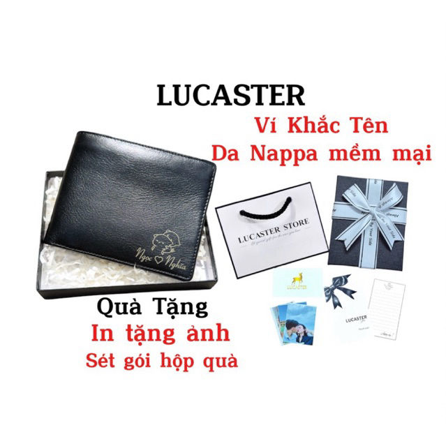 Ví Nam Da Nappa  Mềm Mại khắc Tên Theo Yêu Cầu Fullbox,Túi,Hộp,Thiệp-Bảo Hành 12 Tháng