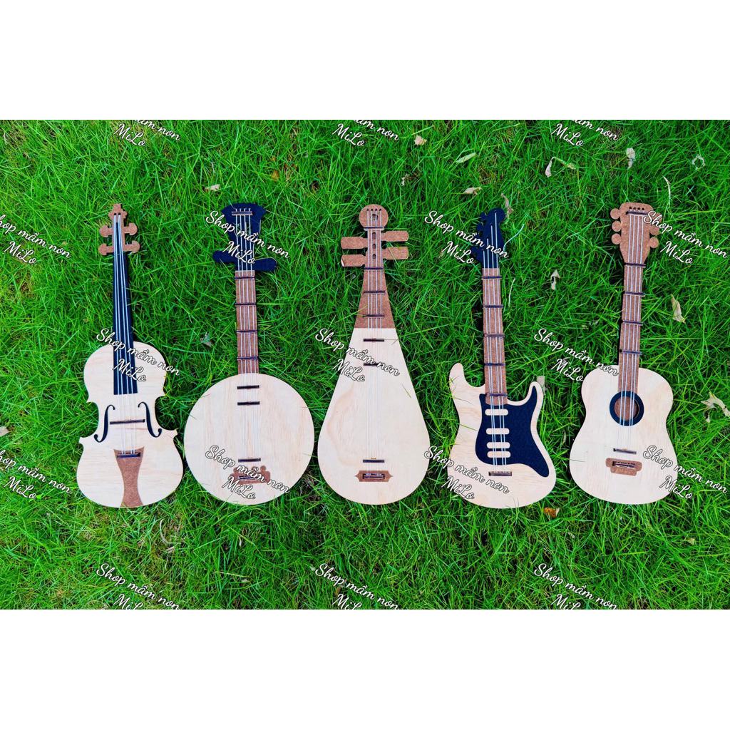SÉT 5 đàn gổ 45cm