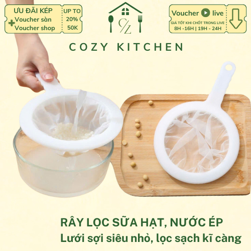 Rây Lọc Sữa Đậu Nành, Sữa Hạt, Nước Trái Cây, Rây Vải Lọc Cặn, Lọc Bã Mắt Lưới Siêu Nhỏ