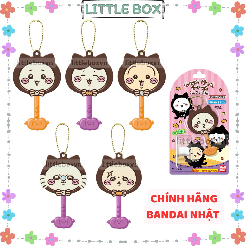 [Chính hãng Bandai Nhật - Sẵn] Móc khoá Chiikawa Lollipop Chocolate Charm Black Cat