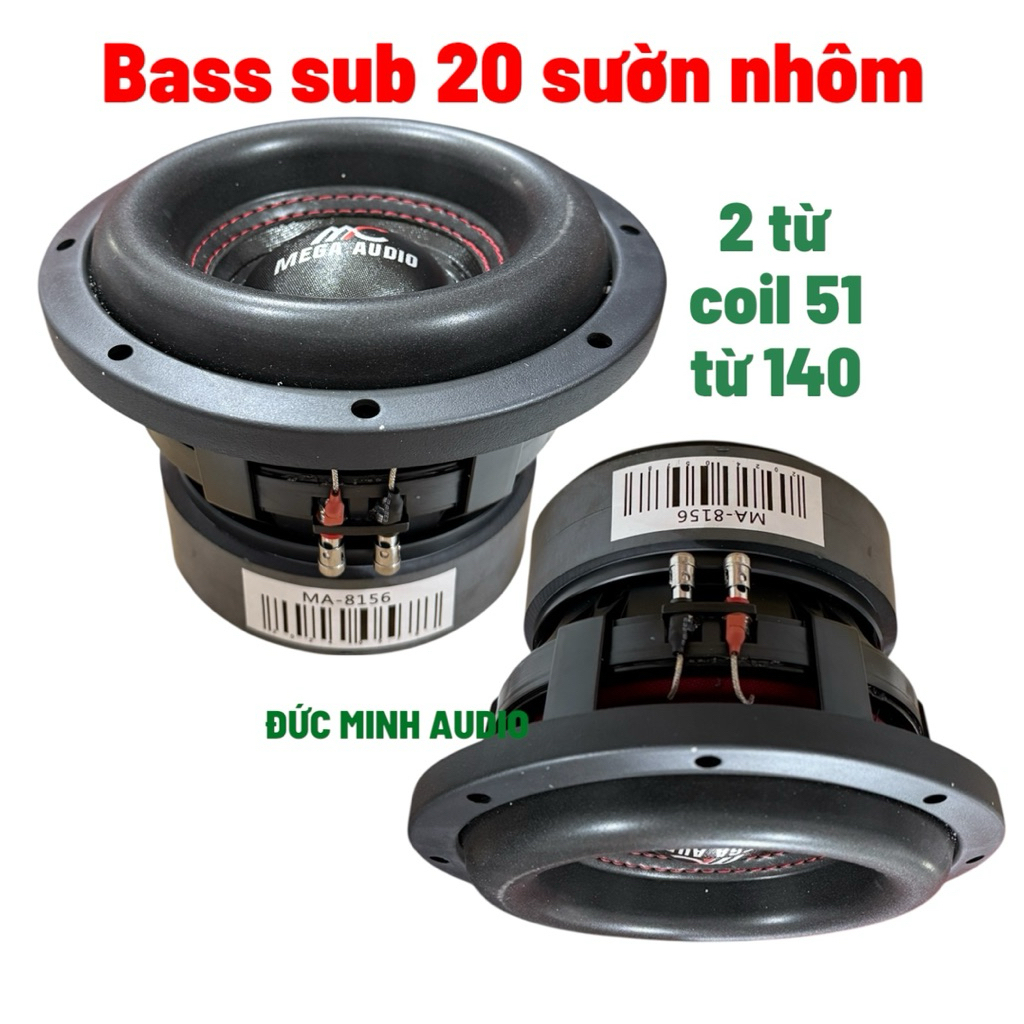 LOA BASS SUB 20 SƯỜN NHÔM – 2 TỪ COIL 51 – TỪ 140 BASS NHẬP CAO CẤP
