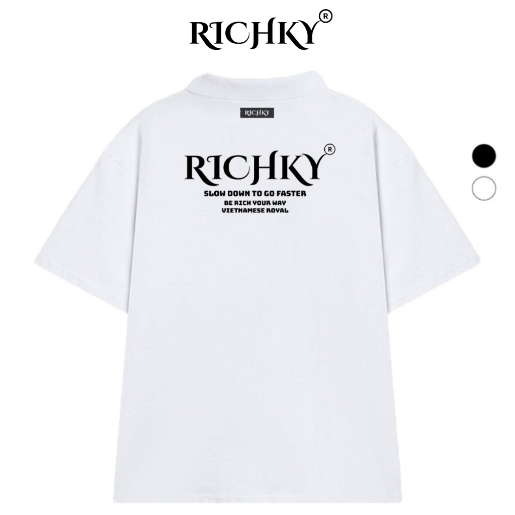 Áo Thun Có Cổ Polo Richky Luxury Premium Tee  Be Rich Your Way