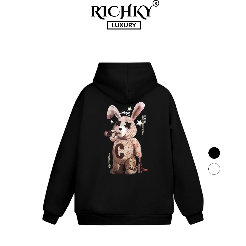 Áo Hoodie Richky Luxury Premium Nỉ Thỏ Bông Bunny Cosmic Drunk Explorer Edition