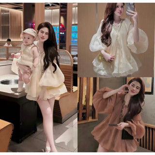  Set babydoll bí phồng cực xinh dáng xoè rộng đáng yêu năng động dễ thương cho nữ đi chơi dự tiệc đầm babydoll kèm váy bí 
