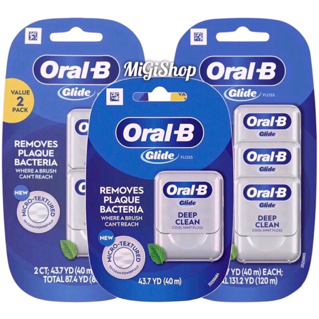 Chỉ Nha Khoa Oral B Glide Floss Deep Clean Cool Mint 40m