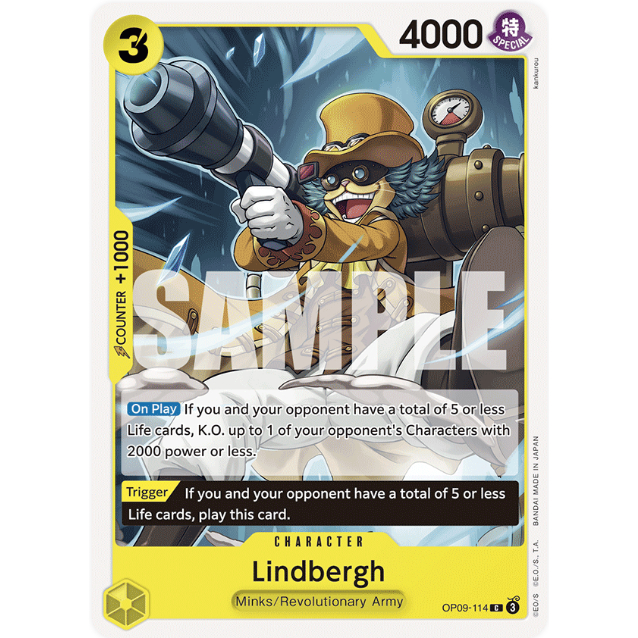 [Thẻ bài OnePiece] OP09-114 | C | CHARACTER Lindbergh