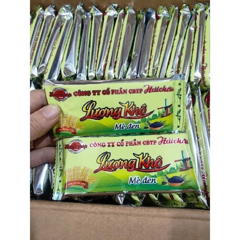 Bán SỈ1 thùng 100 gói lương khô vị MÈ ĐEN.VỊ CAM ,VỊ SẦU RIÊNG .LƯƠNG KHÔ HẢI CHÂU