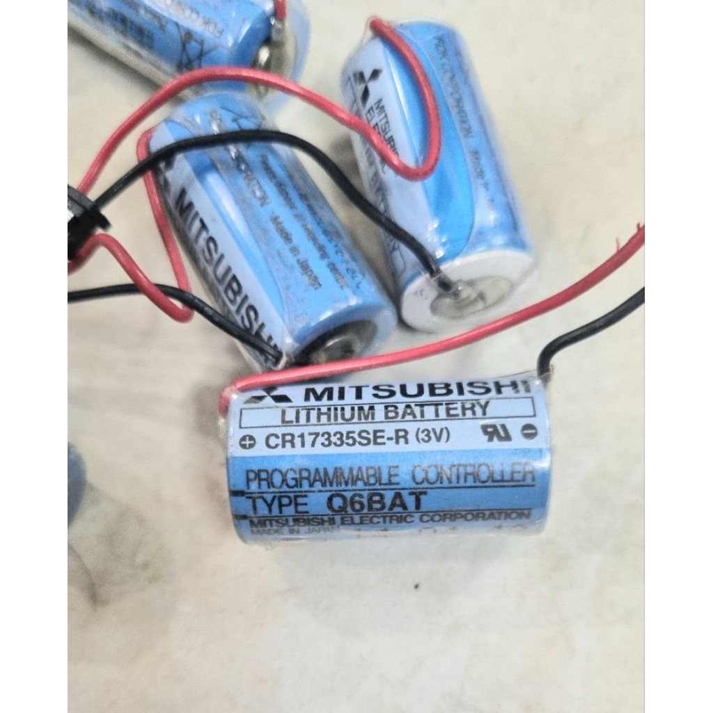 combo 4 cục pin PLC Q6BAT 3V CR17335SE cũ tháo máy đo trên 3V
