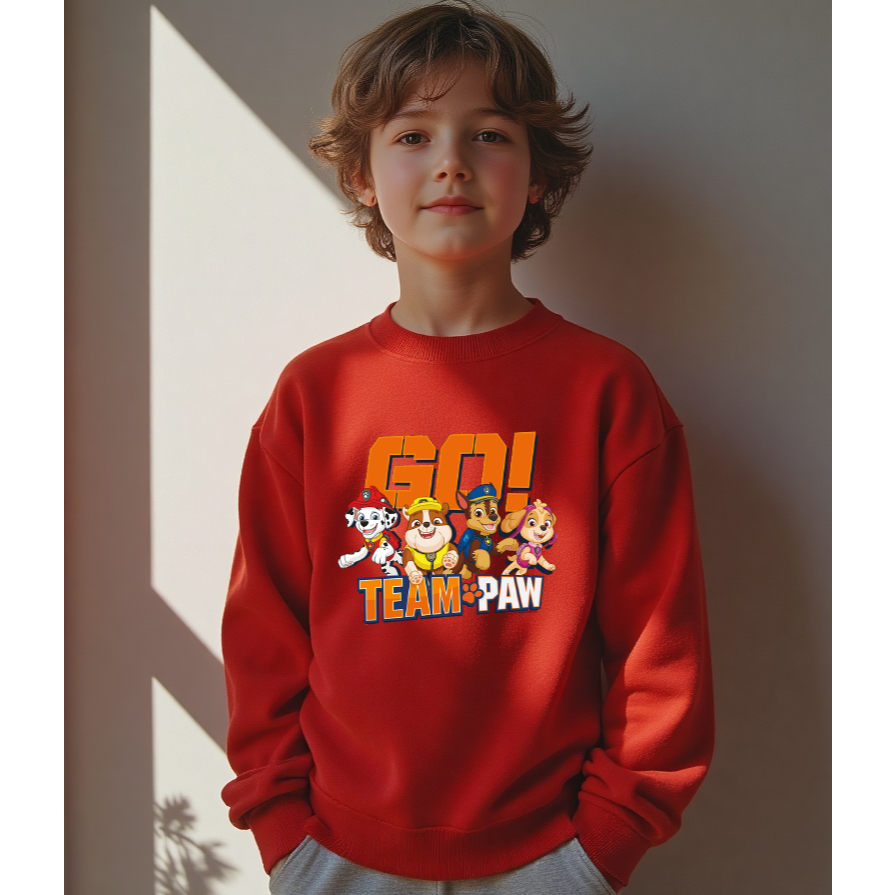 Áo nỉ dài tay NDT25 Paw Patrol PA001 cho bé trai thu đông