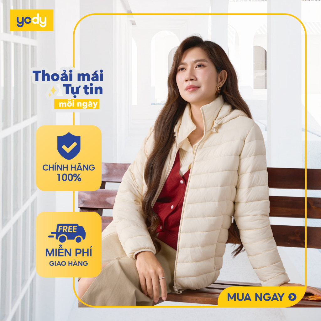  Áo khoác phao nữ 4S YODY siêu nhẹ có mũ form ôm nhẹ nhàng giữ ấm tốt cản bụi WCPJ25F037 | BigBuy360 - bigbuy360.vn