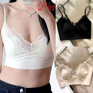  Áo Ngực 2 Dây Bra Su Đúc Phối Ren Có Đệm Mỏng Thông Hơi Ôm Vừa Dáng Nâng Ngực B 614 MYN_UNDERWEAR 