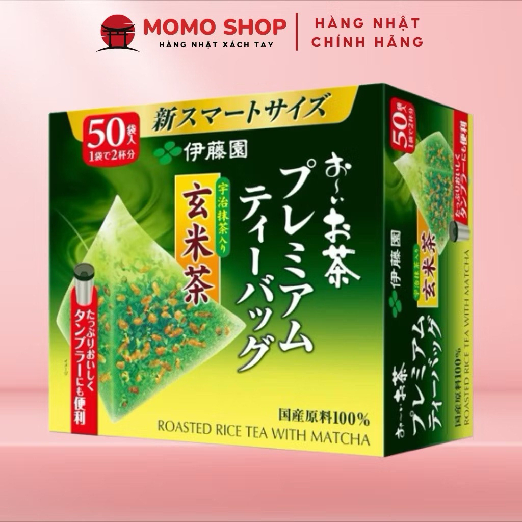 trà xanh matcha gạo lức ITOEN hộp lớn 50 gói nhât bản