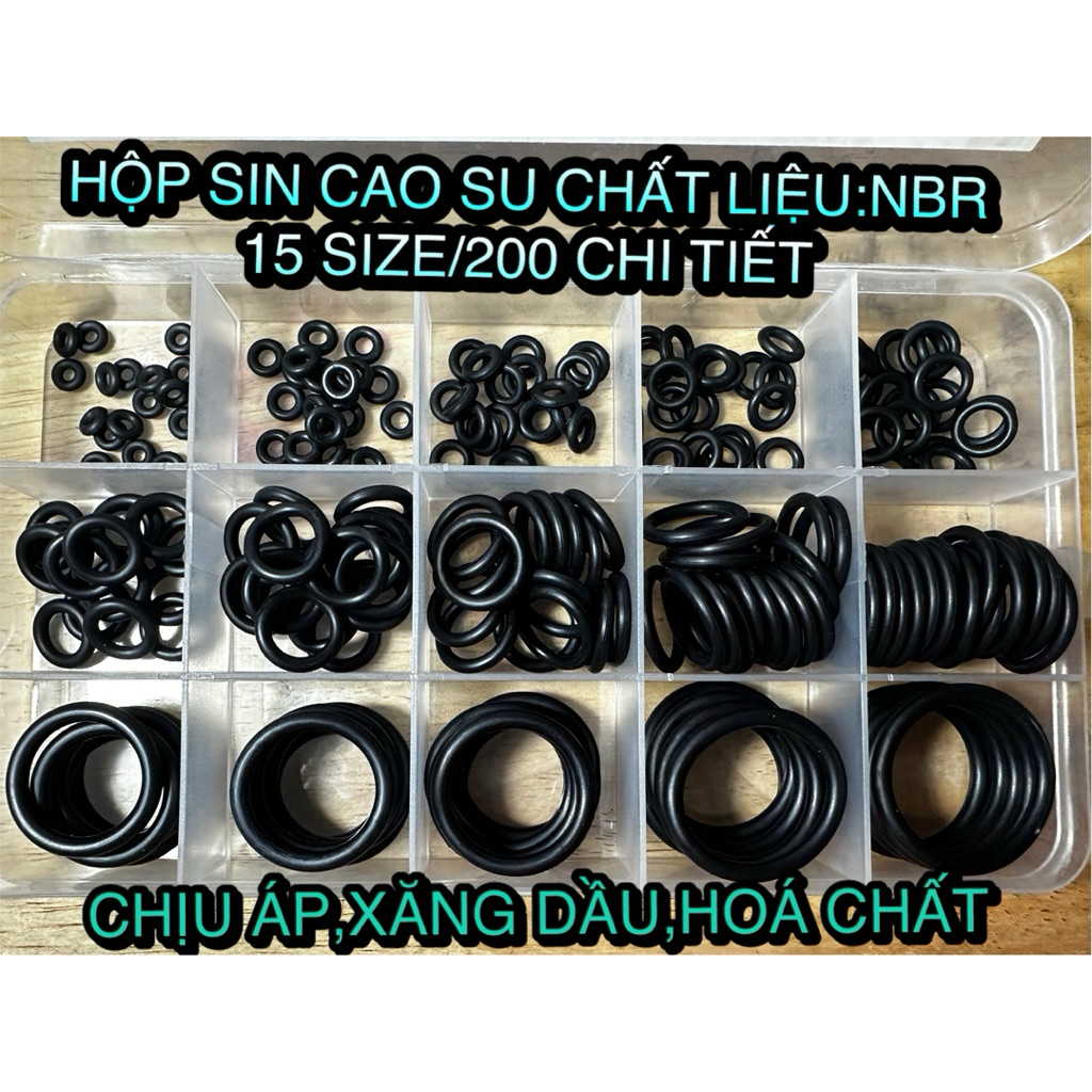 sin cao su 15 size 200 chi tiết