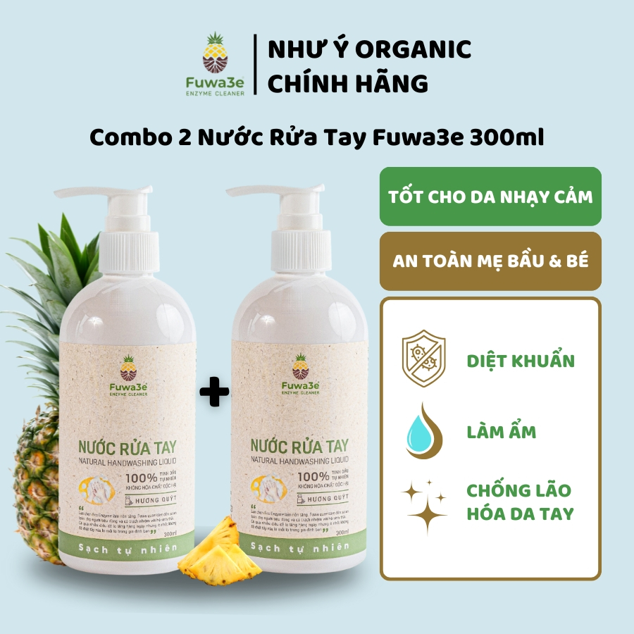 (Fuwa3e) Nước Rửa Tay Fuwa3e Dạng Gel Dạng Bọt Enzyme Dứa Lành Tính Thiên Nhiên