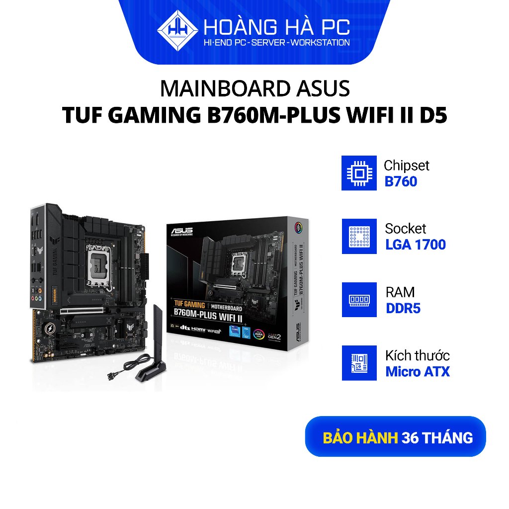 Mainboard Asus Tuf Gaming B760M Plus Wifi II DDR5