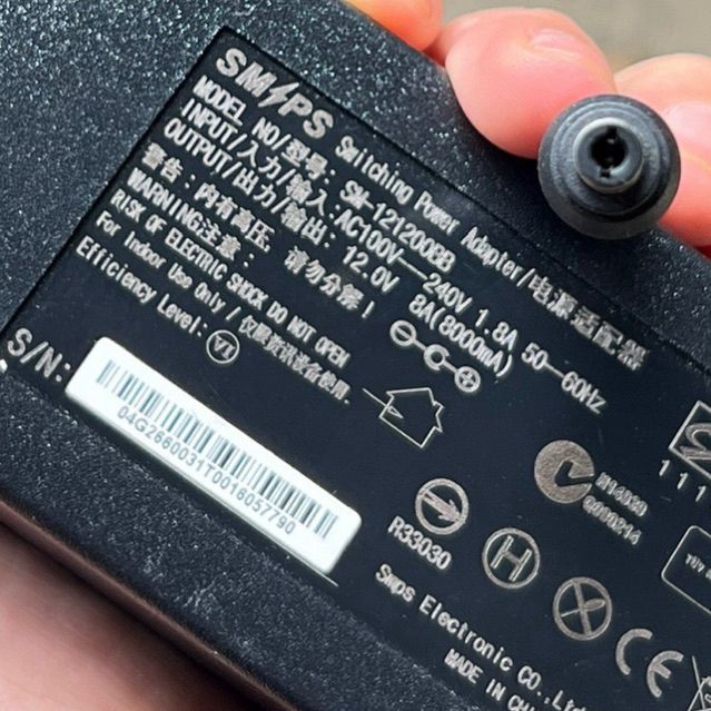 adapter nguồn 12v 8a chính hãng