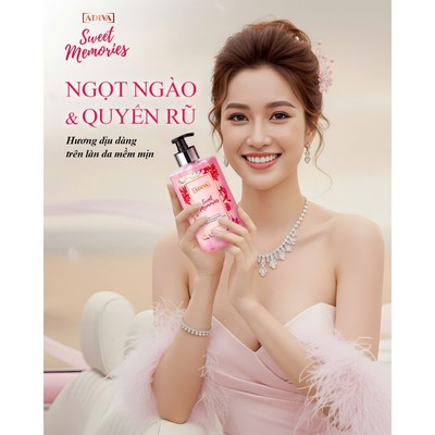 Sữa Tắm Dưỡng Ẩm Hương Nước Hoa ADIVA Sweet Memories 400ml