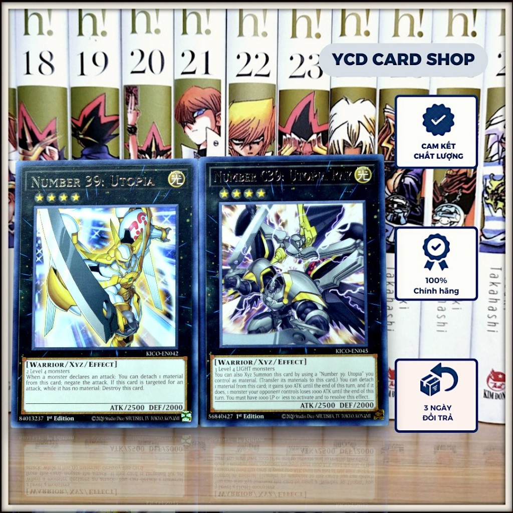 [YCDcardgame] Thẻ bài yugioh chính hãng set 2 lá Number 39 và C39 - Rare