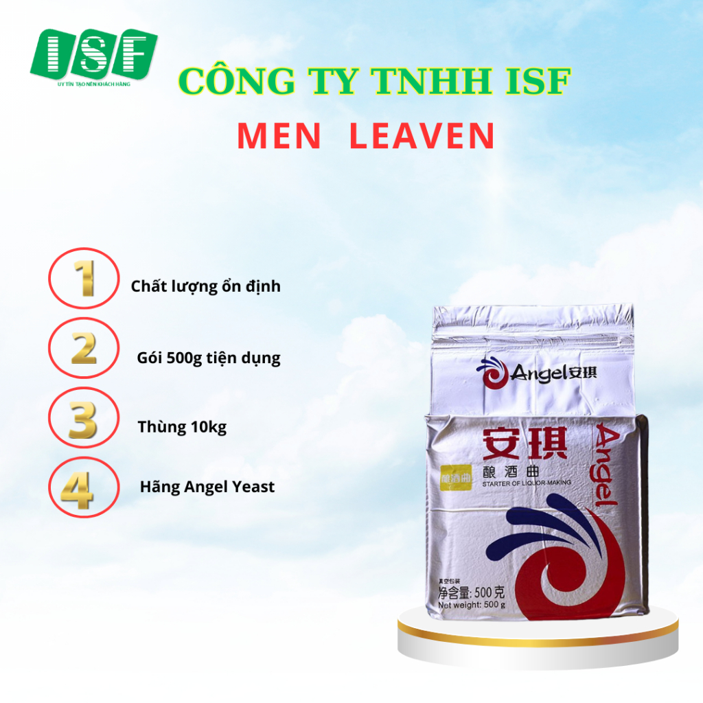 [date 8/2027]Men  Leaven Cho  Gạo, Nếp Gói thùng 10kg