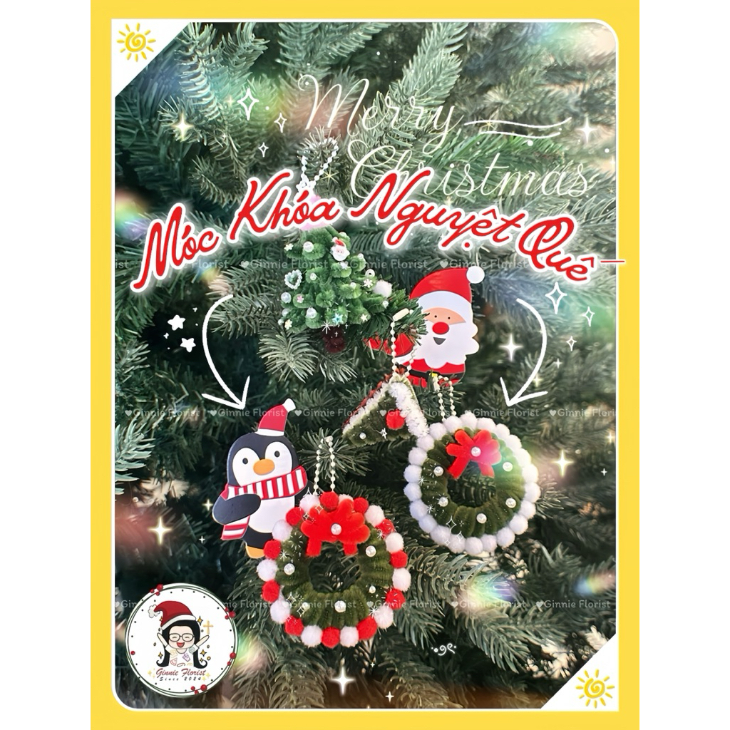 Móc Khóa Nguyệt Quế Noel - Handmade by Ginnie Florist