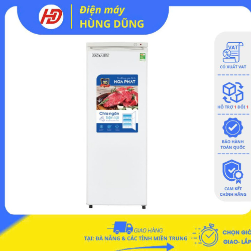 [SHIP HỎA TỐC ĐÀ NẴNG +HỘI AN+HUẾ ] Tủ đông đứng Hòa Phát HPF UAH6208 208 lít 7 ngăn-BẢO HÀNH CHÍNH HÃNG 24 THÁNG