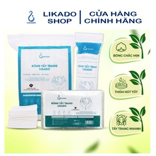  Bộ 2 gói = 1200 miếng Bông tẩy trang Likado túi 600 miếng kích thước 6cmx5cm 