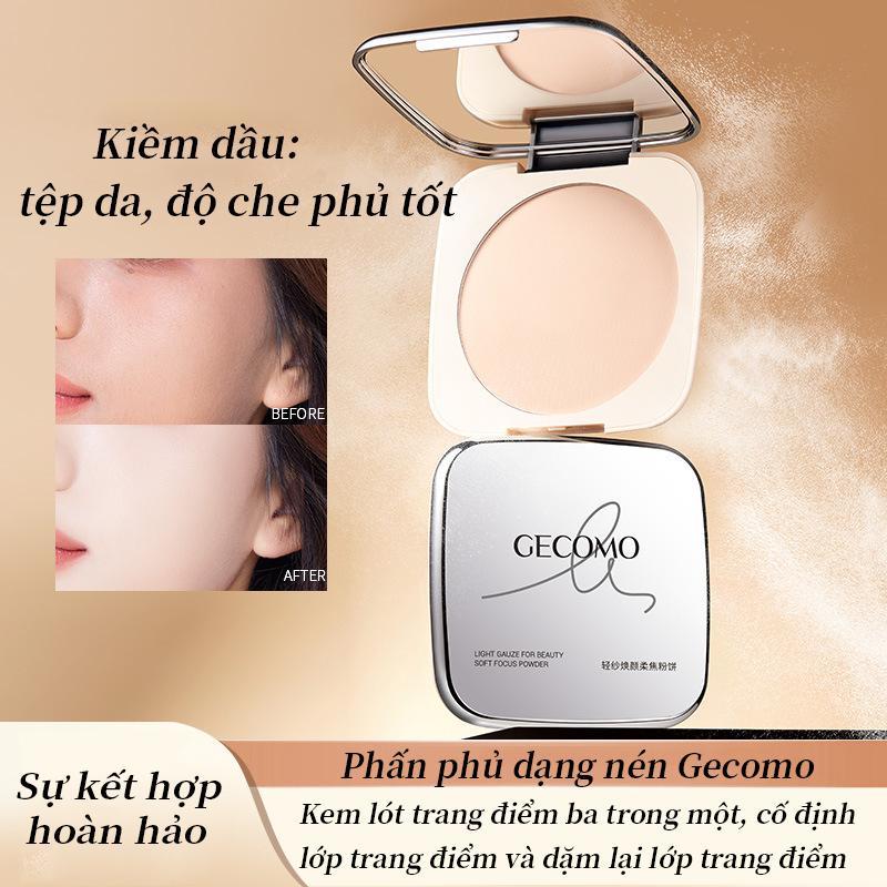 GECOMO phấn phủ 3 trong 1 kiềm dầu, sáng da, nâng tông – 20g