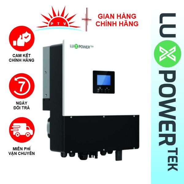 Biến Tần Hybrid LuxPower Gen2 6K 1 Pha | Inverter 3 Trong 1 Hòa Lưới Bám Tải & Lưu Trữ | BH 5 Năm