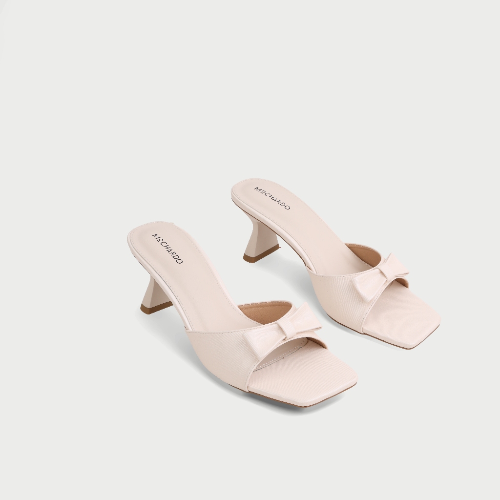 Dép Cao Gót MOCHARDO Nữ MC-8005 – Gót Vuông 6cm, Thiết Kế Nơ Sang Trọng, Dễ Phối Đồ