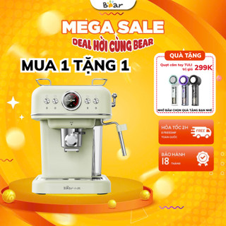   TẶNG QUẠT CẦM TAY  Máy pha cà phê tự động Bear KFJ-E12Q5 20Bar Pha Cafe Viên Nén Pha Espresso 