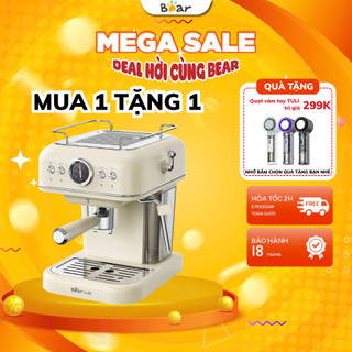   TẶNG QUẠT CẦM TAY  Máy pha cà phê espresso gia đình tự động Bear KFJ-E12R5 20 Bar Tạo bọt sữa 