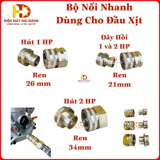 Bộ nối nhanh cho đầu xịt nén chạy dây curoa. 1hp và 2hp. bằng đồng