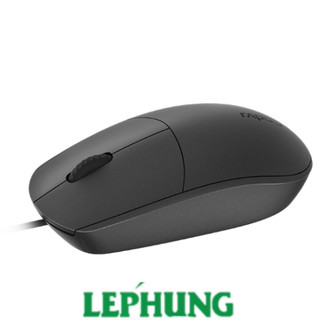 Chuột có dây Rapoo N100 cổng USB Màu Đen Black Dây dài 1.8m | Gắn và chạy | Bảo hành 24 tháng