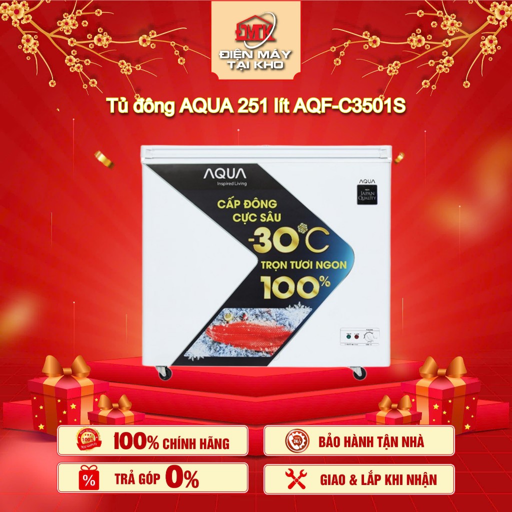 Tủ Đông AQUA AQF C3501S 251 Lít – 1 Cánh – Làm Đông Sâu – Tiết Kiệm Điện – Hàng Chính Hãng