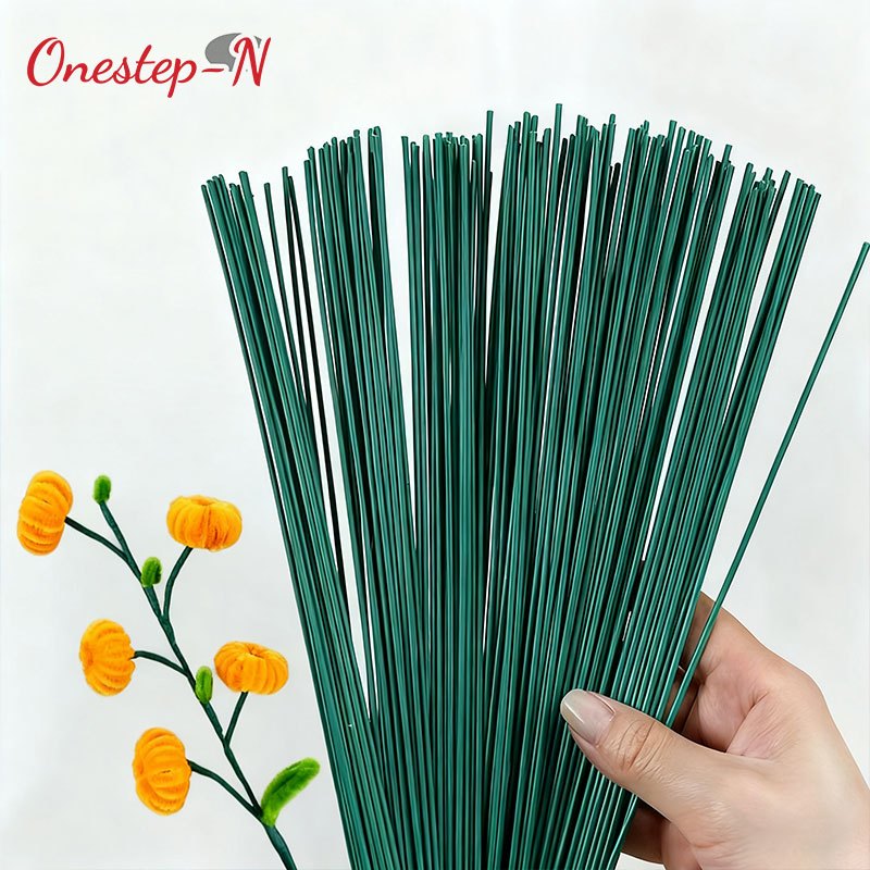 50-100cành kẽm làm hoa 40cm làm hoa sáp hoa len hoa giấy