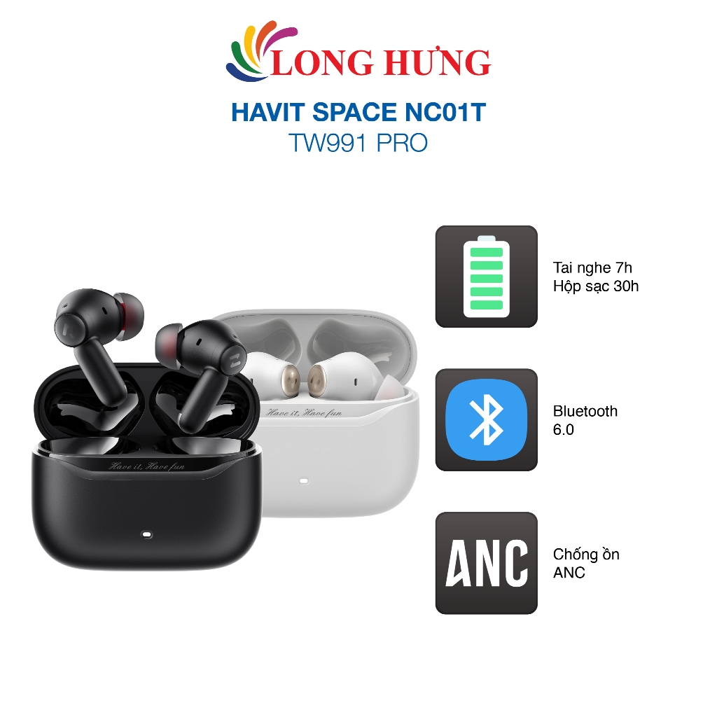Tai nghe Bluetooth True Wireless Havit Space NC01T TW991 Pro - Hàng chính hãng