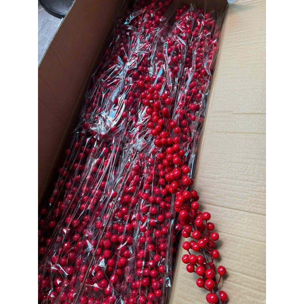 Trang trí tết - Set 10 Cành đào đông trang trí tết 2026 -Phụ kiện đào đông trang trí oản tài lộc,giỏ