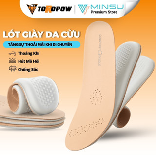 Lót Giày Da Bò, Da Cừu + Cao Su Tự Nhiên MINSU M4016 Khử Mùi, Chống Hôi Chân Giày Nam Nữ
