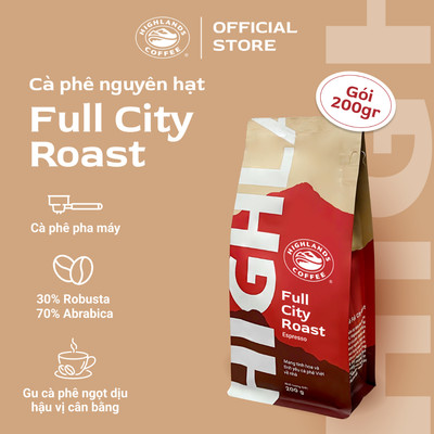 Cà Phê Hạt Full City Roast Highlands Coffee 200g